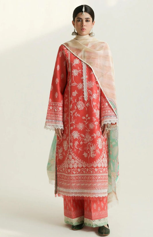 Zara Shahjahan Luxury Lawn-MAHI-1A