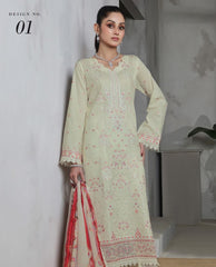 Soghat Jasmine Chikankari Lawn-D01