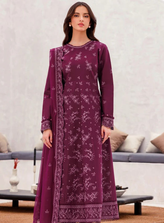 Farasha Bahaar Emb Lawn-D01