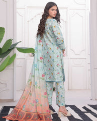 Saphron Stitched Prinkari Lawn-D01