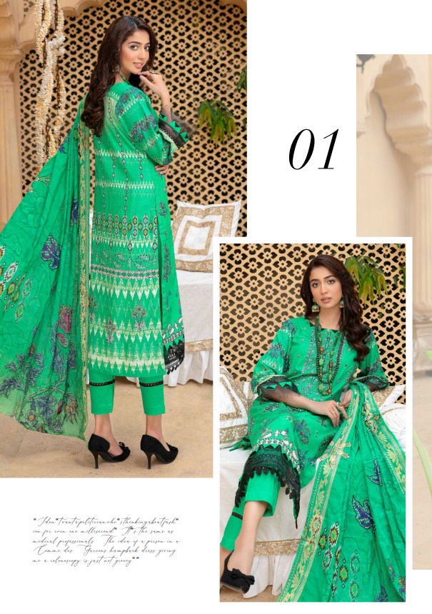 Mahjabeen Staple Doria -D01 - Munaf Textile