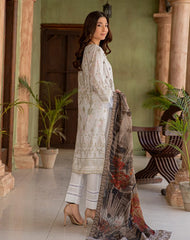 Abisha White Series Emb Lawn-D01