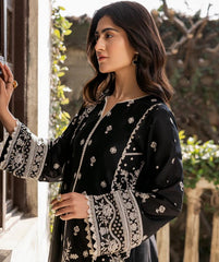 Farasha Bahaar Emb Lawn-Midnight Glow 01