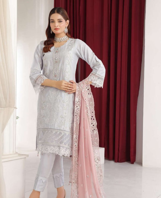 Payal Stitched Emb Fancy Lawn-D02