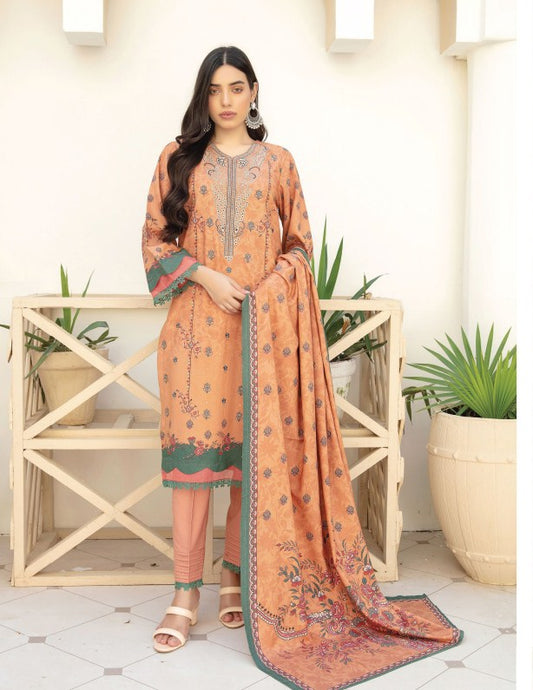 Abisha Emb Peach Winter-D02