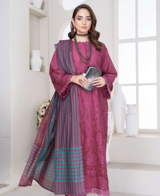 Aalaya Afsaana Emb Lawn-D02