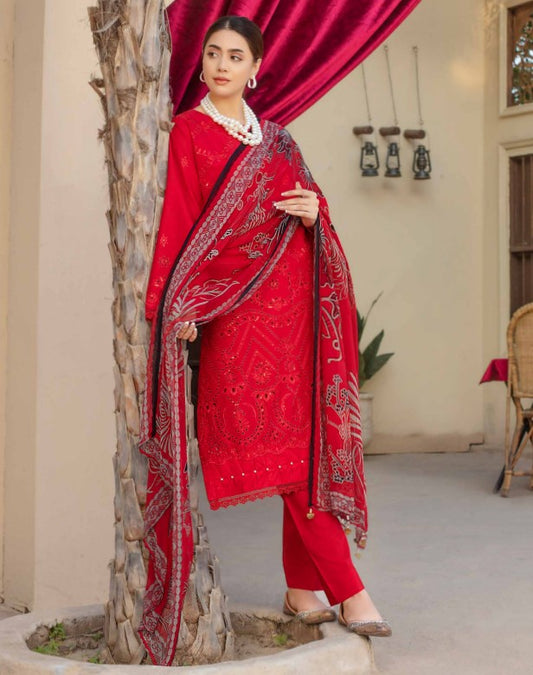 Aalaya Naveli Emb Boring Lawn-D02