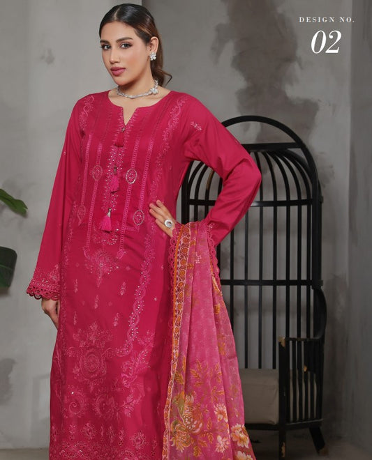 Soghat Jasmine Chikankari Lawn-D02