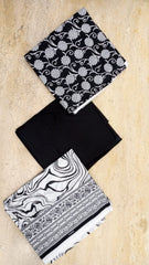 Regalia Printed Black & White Lawn-D03