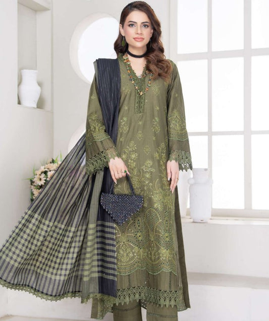 Aalaya Afsaana Emb Lawn-D03