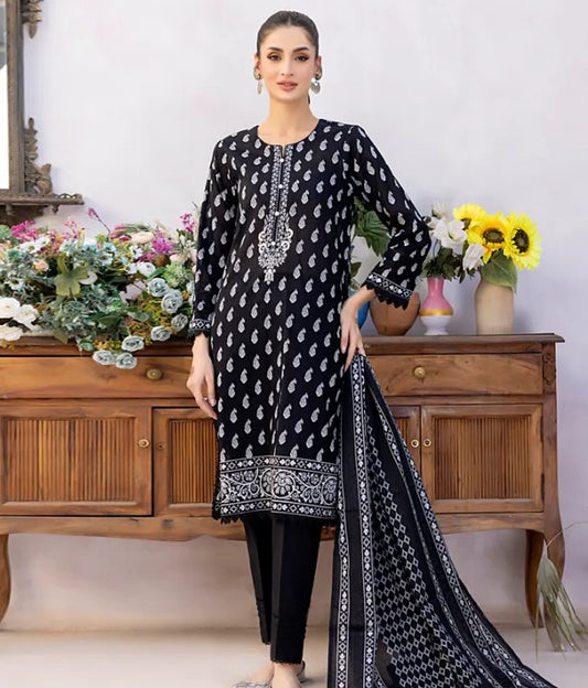 Regalia Textile Black & White-D03