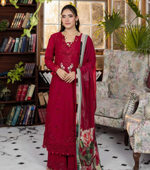 E Craft Chikankari Chiffon Dupatt-EEC-4A