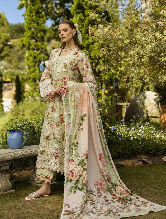 Elaf Print Chikankari Lawn-ELK-04A