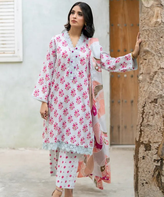 Regalia Stella Stitched 03 Pcs Lawn-D04