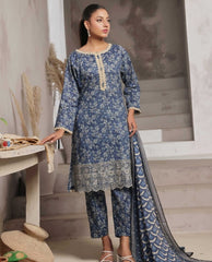 Saphron Stitched Prinkari Lawn-D04