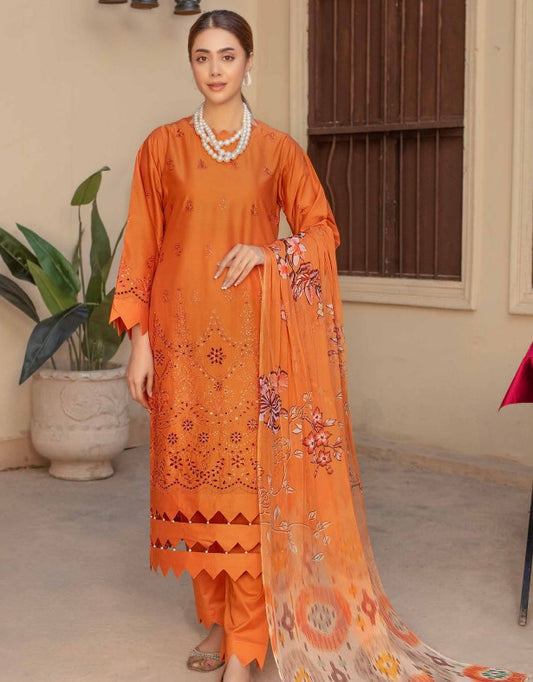 Aalaya Naveli Emb Boring Lawn-D04