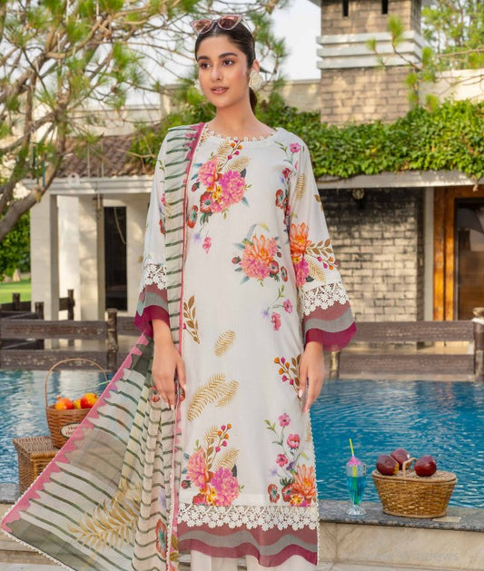 Coral Summer Basics Lawn -D04