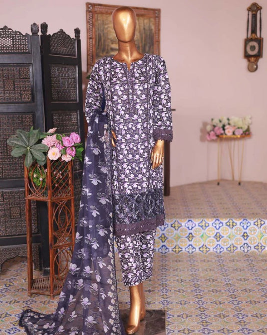 Sun Tex Stitched LaserKaari Lawn-D04