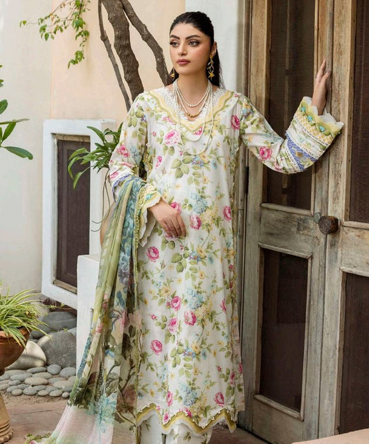 Elaf Prints With Chiffon Dupatta-D05A