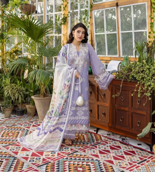 E Craft Chikankari Chiffon Dupatt-EEC-5A