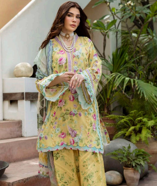Elaf Prints With Chiffon Dupatta-D05B