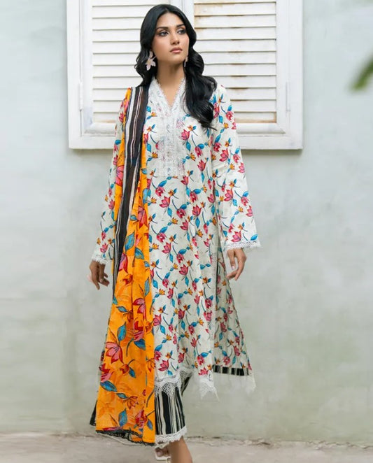 Regalia Stella Stitched 03 Pcs Lawn-D05