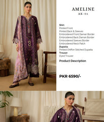 Aabyaan Print Luxe Linen-AK-05