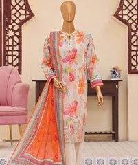 HZ Mehak Printed Emb Lawn-MEC-510