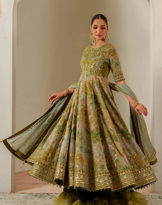 Alizeh Fluer Emb Printed Chiffon-CH-2195