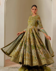 Alizeh Fluer Emb Printed Chiffon-CH-2195