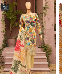 HZ Meenakari Emb Cotton-D05