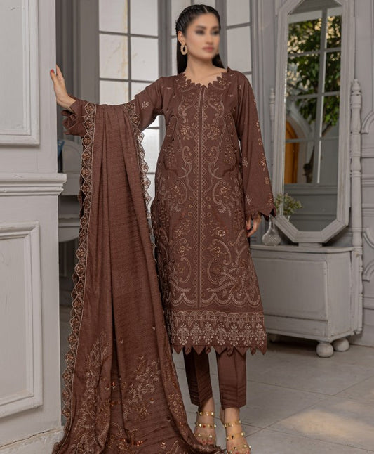 Alara Emb Zari Dhanak -D05