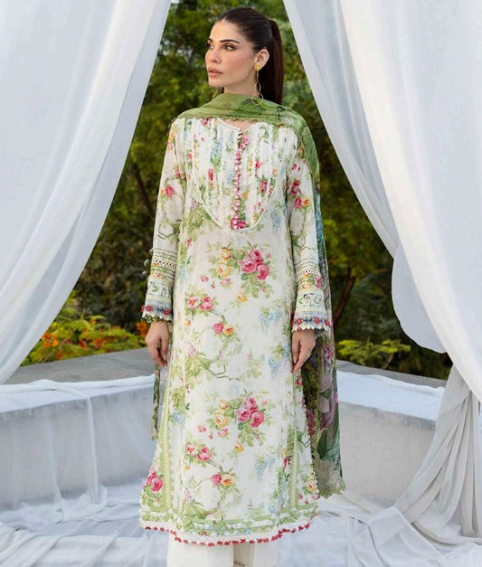 Elaf Prints With Chiffon Dupatta-D06A