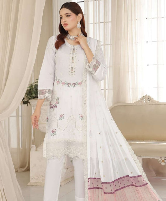 Payal Stitched Emb Fancy Lawn-D06