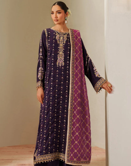 Alizeh Fluer Emb Printed Chiffon-CH-2196