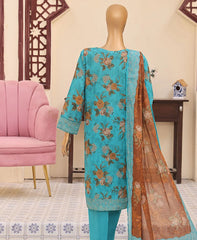 HZ Mehak Printed Emb Lawn-MEC-307