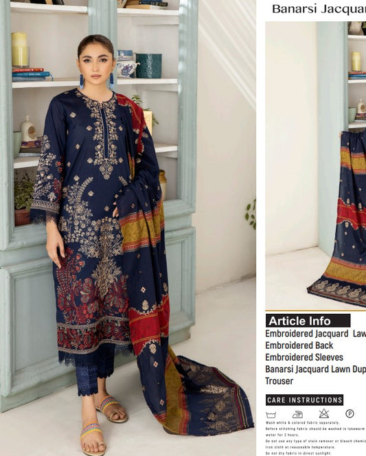Johra Glamist Emb Jacquard Lawn-D754