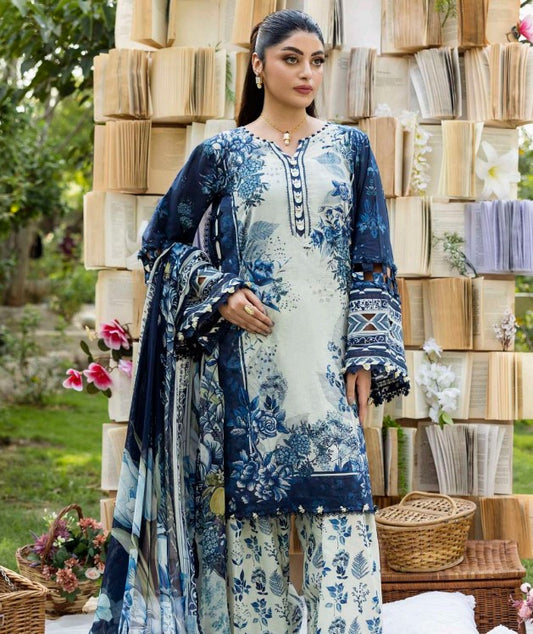Elaf Prints With Chiffon Dupatta-D07B