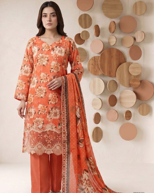 Sumbul Emb Printed Cotton-D07