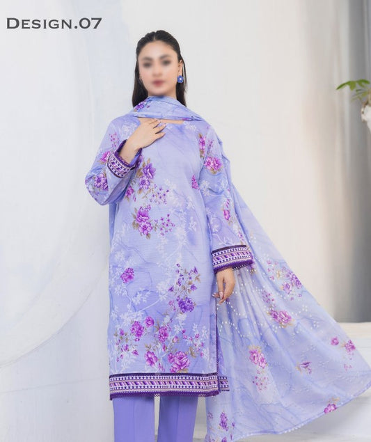 Fantak Silsila Printed Lawn-D07