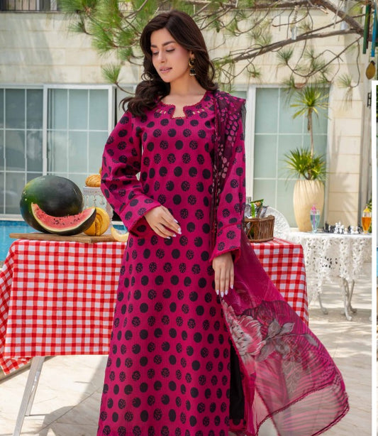 Coral Summer Basics Lawn -D07