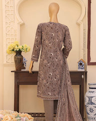 HZ Mehak Printed Emb Lawn-MEC-504