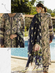 Elaf Print Chikankari Lawn-ELK-08B