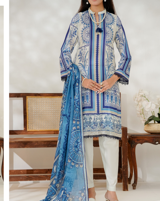 Aizal Ready To Wear 03Pcs Lawn-D648