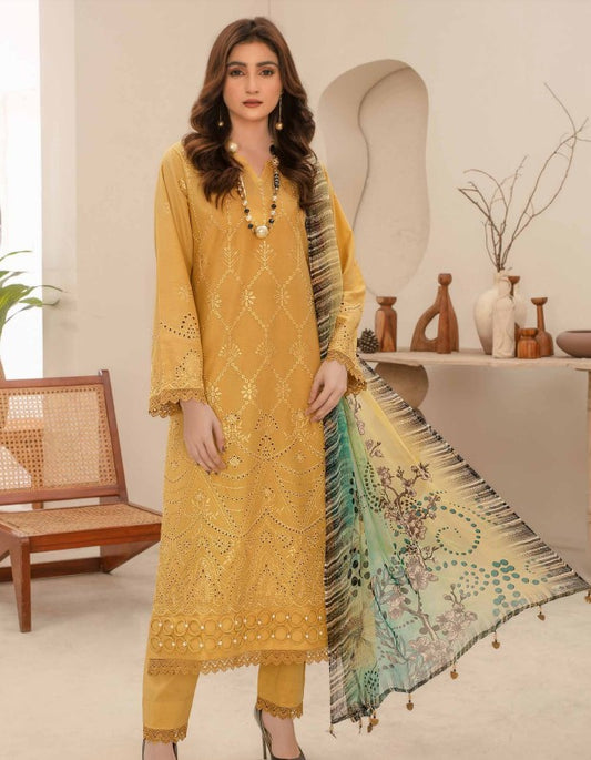 Aalaya Naveli Emb Boring Lawn-D08