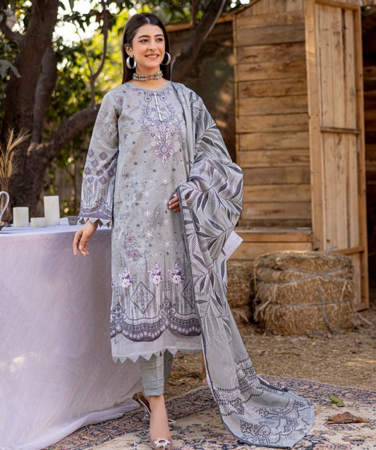 Abisha Jasmine Emb Lawn-D08