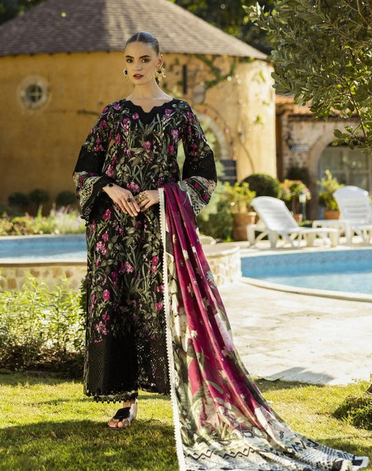 Elaf Print Chikankari Lawn-ELK-08A