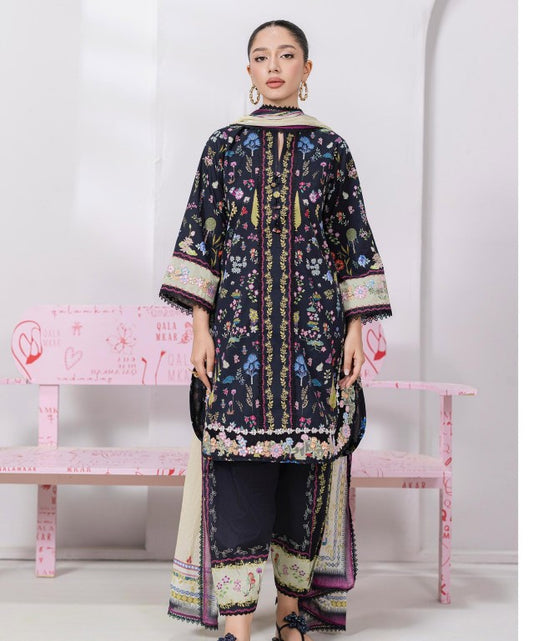 Qalamkar Qprints Lawn-D09B