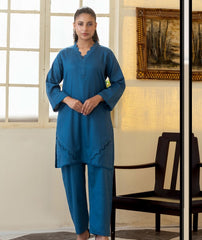 ManahilLakhani Solid Jacquard RTW-04 Zink