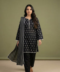 Regalia Black & White Lawn-D09